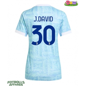Juventus Jonathan David #30 Bortatröja Kvinnor 2025-26 Kortärmad